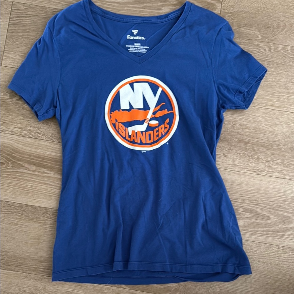 Fanatics Blue New York Islanders NHL V-Neck Tee